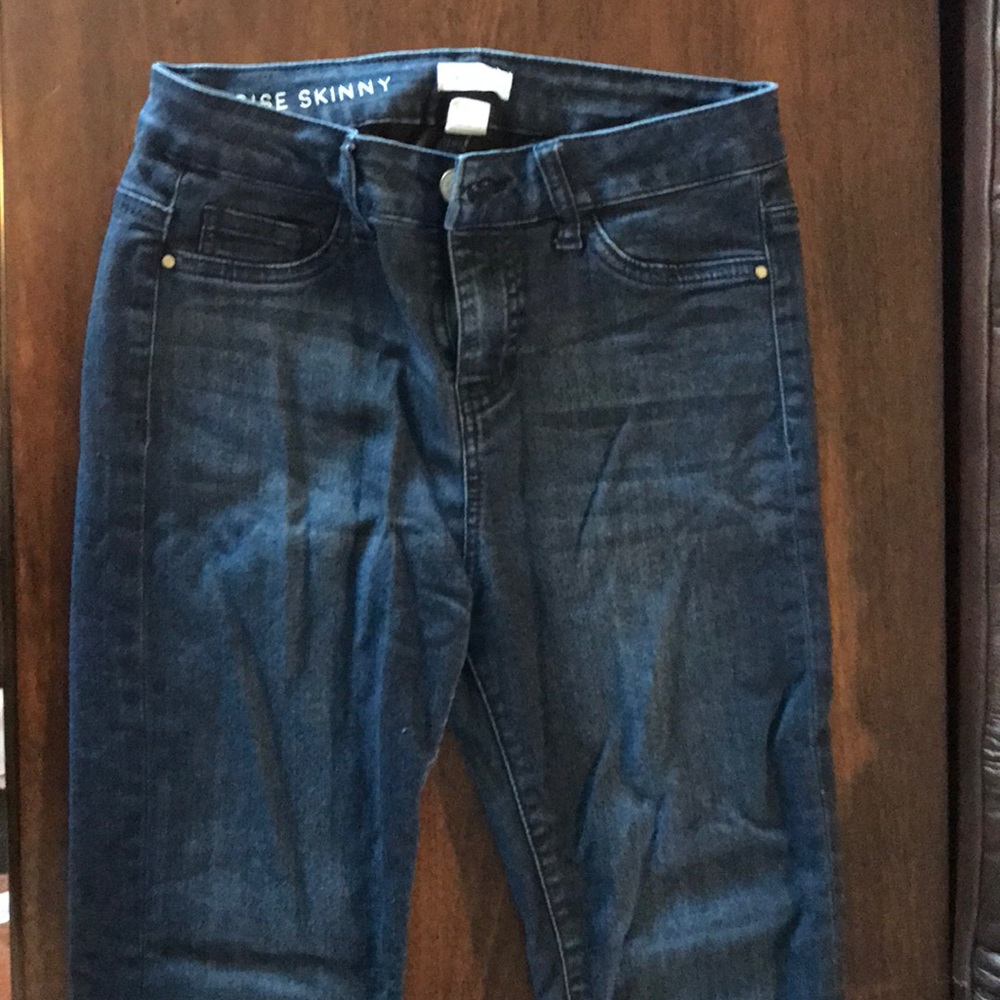 High rise skinny jeans